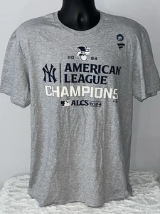 NEW YORK YANKEES MLB FANATICS ALCS GRAUES HERRENHEMD LARGE NEU OHNE ETIKETT - Bild 1 von 2