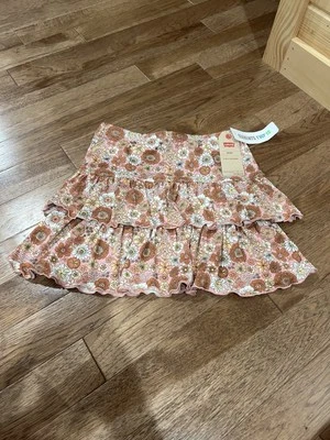 NUEVO CON ETIQUETAS Falda Levi’s Floral Volantes En Niveles Niñas Grande 12/13 Foto 1 de 2