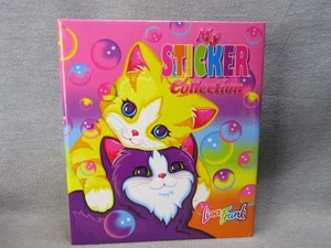 Lisa Frank 1990s KITTENS & BUBBLES Metal Three Ring Sticker Collection Binder - Picture 1 of 13