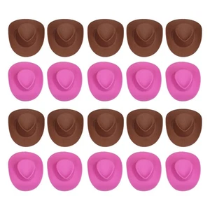 20 Pezzi Cappello Western Mini Cowboy Giocattoli Piccole Decorazioni - Foto 1 di 11