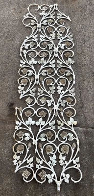 Antiguo panel de corazones de rosas de hierro fundido de salvamento de jardín arquitectónico vintage Foto 1 de 4