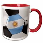 3dRose Argentina Soccer Ball Mug