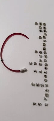 40 LETTERE PER BRACCIALETTO COMPONIBILE IN ARGENTO 925 con STRASS e BRACCIALE - Immagine 1 di 4