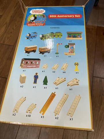 Thomas & Friends Wooden Railway 60th Anniversary Train Set.  Missing 6 Pieces Cover