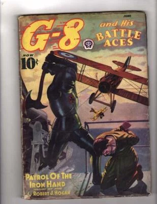 G-8 Battle Aces Jun 1938 Pulp Patrol of the Iron Hand - Image 1 of 2
