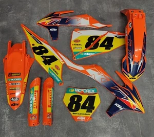 Gráficos + Plástico KTM SX SX-F 2019-2022 XC XC-F Motocross Decoración Juego Aplicado - Imagen 1 de 10