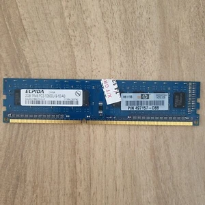 Kingston Memoria RAM DDR3 PC3-10600 2GB DDR3 1333MHz - HP 497157 - D88 - 2GB - Imagen 1 de 2