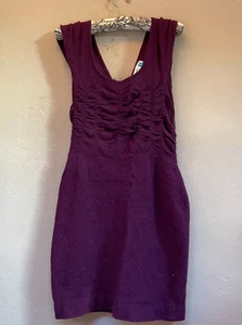 Anthropologie Sparrow Womens Merino Wool Bodycon Dress Medium Purple Sleeveless - Picture 1 of 10