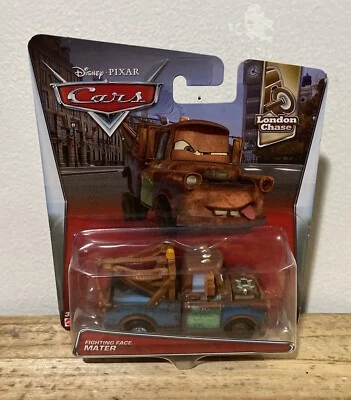 Disney Pixar Cars 2 Fighting Face Mater London Chase Mattel - Immagine 1 di 2