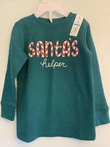 Jumping Beans Jungen Urlaub grün Weihnachtsmann Helfer Weihnachten Shirt Größe 24 Monate - Bild 1 von 6