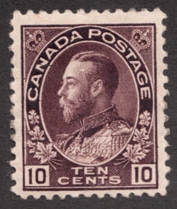 1912 Canada Sc# 116 - 10¢ KGV, Admiral of the Fleet - MH - Picture 1 of 1