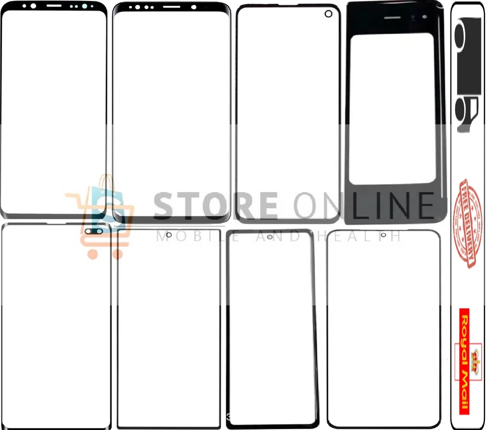Front Outer Screen Glass Replace OCA For Galaxy S8 S9 S10 S20 Fold 1 Ultra Plus - Image 1 of 1