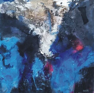 INFORMALE - NO VEDOVA SCIALOJA- mista su tela 90x90 - 075 BELLISSIMA RhenArtist - Foto 1 di 1