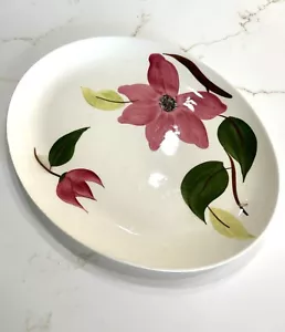 Rio Stetson China Co. mittlere ovale Platte handbemalt Unterglasur rosa Blume - Bild 1 von 8