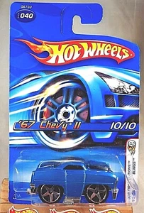 2005 Hot Wheels #40 First Editions-Blings 10/10 '67 CHEVY II Blue w/Chrome 5 Sp - Picture 1 of 5