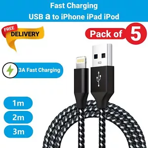 Fast Charger Charging Long Cable Cord Lead Wire for iPhone 14 13 12 11 Pro Max - Picture 1 of 9