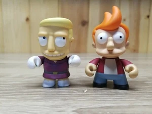 Kidrobot Futurama Fry & Zap Branagen figura de vinilo de 3 pulgadas paquete de 2 figuras - Imagen 1 de 5