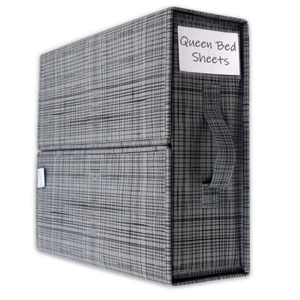 Deluxe 2 Pack Bed Sheet Organizer Storage Sheet Duvet & Pillowcase Organization - Picture 1 of 7