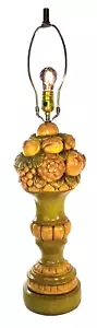 Mid-Century Modern Plaster Fruit Topiary Lamp Retro 24" Excellent Condition - Picture 1 of 7