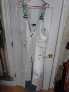 Oakley Women's TC Dharma Softshell Bibs Arctic White /Teal.  Size 10R / Large. - Picture 1 of 5