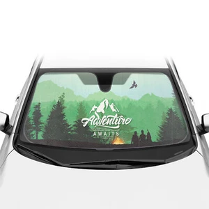 Protector de ventana parabrisas automático Sun Shade Adventure espera para automóvil camión SUV - Imagen 1 de 7