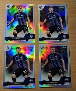 2022-23 Topps Chrome UEFA Refractor - Nicolo Barella #23 Lot of 4 - Picture 1 of 2