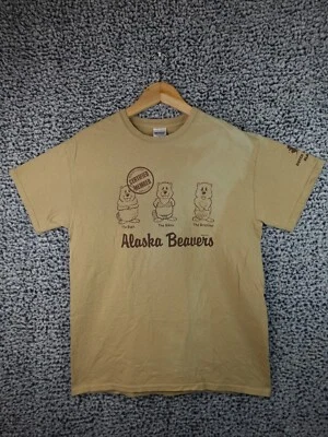 Gildan Ultran Algodón Novedad Divertido Castores de Alaska Puerto Holandés Alaska 2011 Talla M Foto 1 de 4