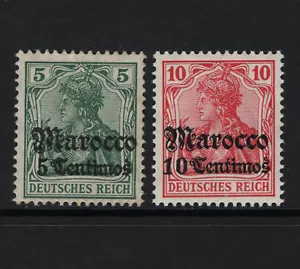 OPC 1906 Oficinas alemanas en Marruecos Sc#34-5 Mi#35-6 MH montada sin montar o nunca montada - Imagen 1 de 2