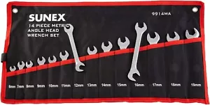 Sunex 9914 M Metric Angle Wrench Set, Fully Polished, 6mm - 19mm, 14-Piece - Picture 1 of 5
