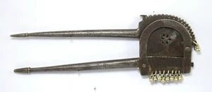 Antique Betel Seed Cutter Silver Bells Indian Table Decorative Tool. i12-268 - Picture 1 of 10