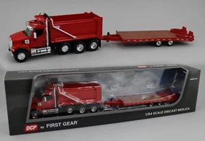 DCP 1:64 *RED* Western Star 49x Dump Truck w/Beavertail Tag Trailer *NIB* - Bild 1 von 7