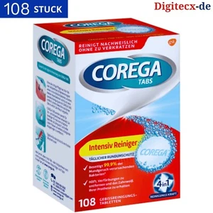 COREGA TABS Intensiv Reiniger Rundumschutz 4 in 1 Reinigungssystem 108 Tabs NEU - Bild 1 von 7