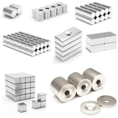 MAGNET STORE LIMITED Big & Small, Strong Neodymium Magnets Disc, Cylinder, Block, Adhesive 1mm - 32mm
