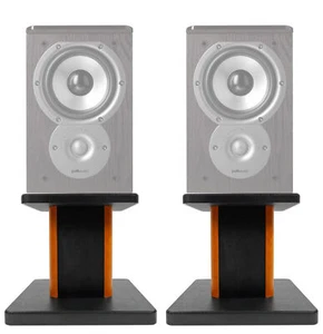 (2) 8” Wood Bookshelf Speaker Stands For Polk Audio TSi100 Bookshelf Speakers - Picture 1 of 7