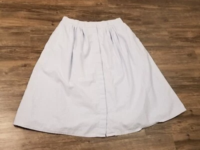 Vtg Womens French Navy Skirt Sz 18W Blue Button Down Cottagecore Grandma 90s  - Image 1 of 4