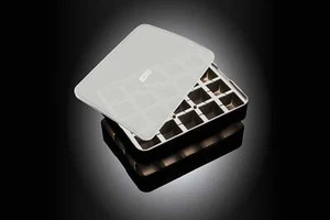 LURCH ICE FORMER Würfel 3cm schwarz transparent Eiswürfelform mit Deckel - Picture 1 of 2