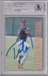 TROT NIXON Beckett Authenticated BAS 1994 Classic/Best Gold AUTO Boston Red Sox