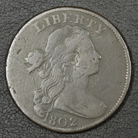 1802 S-225 B-1 R-3 Draped Bust Copper Large Cent Cover