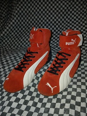   Puma Repli Race  Cat Mid US  Red /white  Size "vintage"  Size 5    - Image 1 of 4