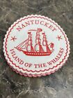 c1960s 4pc Nantucket Island Of The Whalers Rare Paper Coasters New England Mass