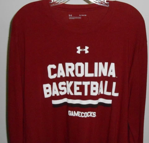 men's NCAA long sleeve University of South Carolina T-shirt Red Soft Cotton XL Cover