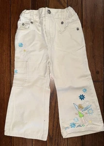 Pantalone Disney Store bambina blu panna campanellino ricamato 3T usato - Foto 1 di 3