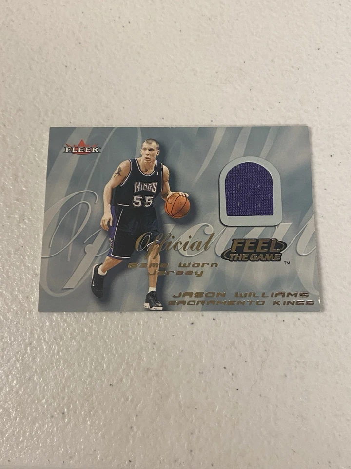 Tarjeta de camiseta Fleer Jason Williams Sacramento Kings 2000! Point Guard! Estrella. ¡Raro! Foto 1 de 2