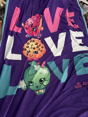 Auténtica manta Shopkins Vintage 2013 LOVE 62 x 90 felpa Foto 1 de 4