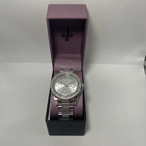 Women’s Watch FMD By Fossil Analog Three Hand Clear Plastic Band Needs Battery - Picture 1 of 4