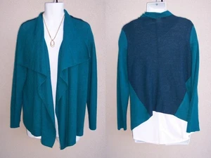 Eileen Fisher Royal Alpaca Plus Size 1x Cascade Cardigan Pullover HERBST türkis blau - Bild 1 von 9