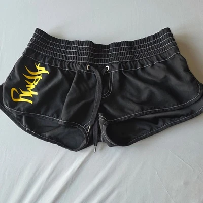 Pantalones cortos negros del ejército Rockstar Star con cordón para mujer ropa deportiva mini pantalones cortos Foto 1 de 4