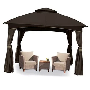 Outdoor Patio Gazebo for Garden with Upgrade Steel Frame and Netting Walls - Picture 1 of 7