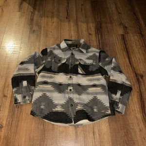 Chaqueta Abrigo Chaqueta Camionero Jachs Para Hombres XL Mezcla de Lana Forrada Sherpa Franela Azteca - Imagen 1 de 24