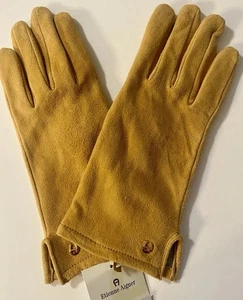 Nuevos Guantes Etienne Aigner Forrados Gamuza Talla M Dorado Color Camel - Imagen 1 de 11